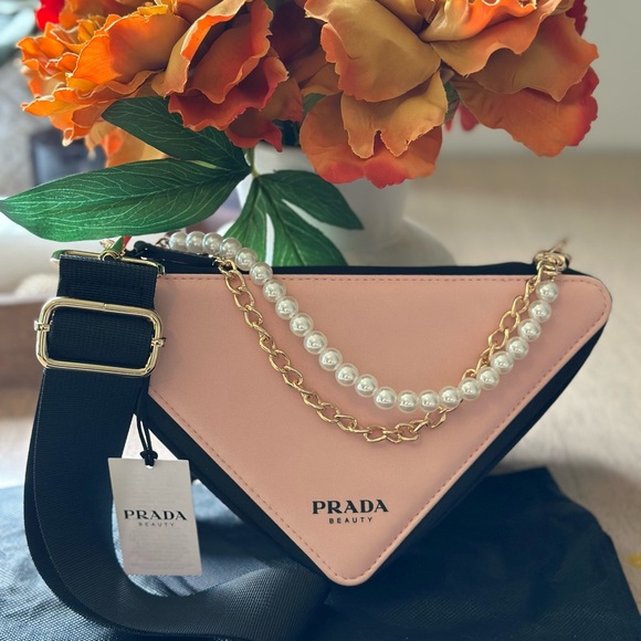 Prada Pink and Black Cosmetic Bag - Picture 1 of 4